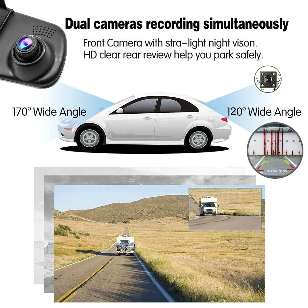 Car Dash Mirror Camera
