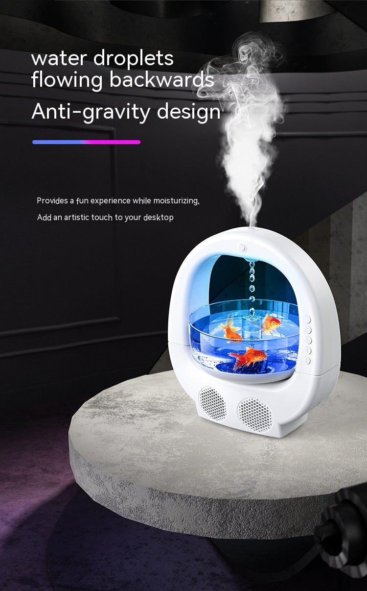Anti Gravity Fish Aquarium Humidifier With Bluetooth Speaker