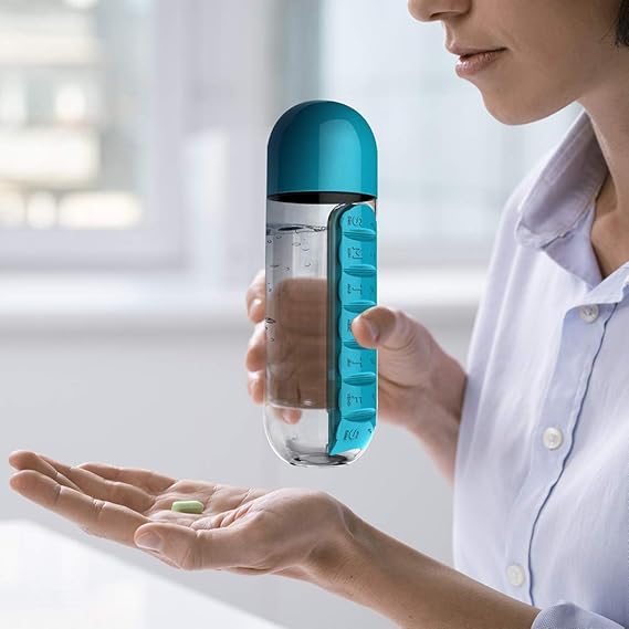 Daily Pill Box Organizer Bottle