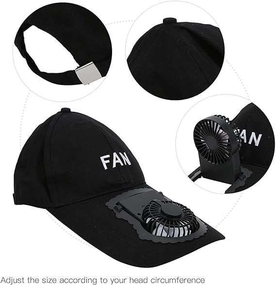 Portable USB Rechargeable Fan Cap