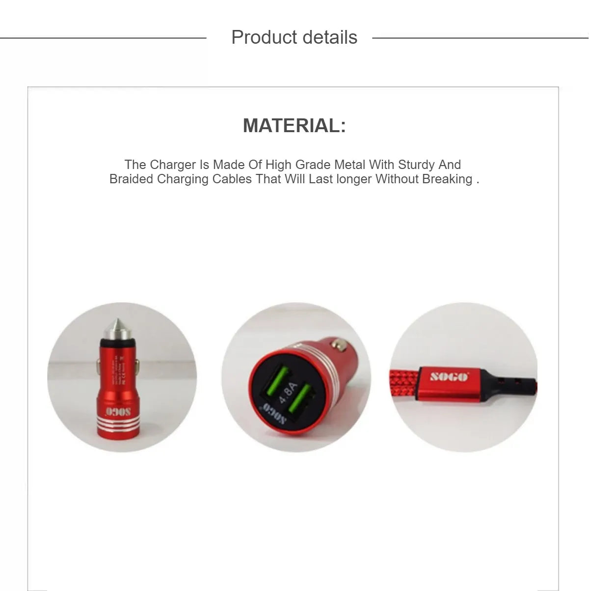 Cable 3 In 1 4.8A Quick Charge Power