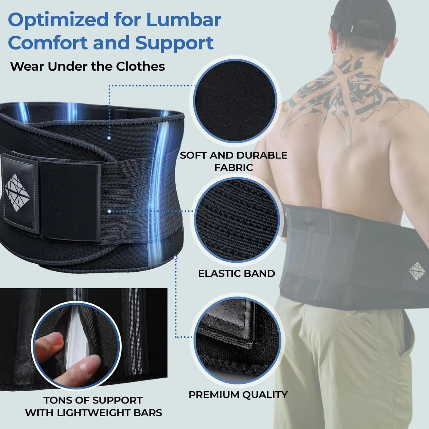 Lumbar Back Support Belt for Lower Back Pain Relief