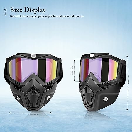 Bike Face Mask Goggles Stylish Design