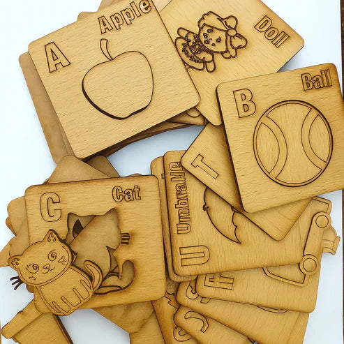 3 in 1 Wooden Kids Drawing Stencils + Puzzle
