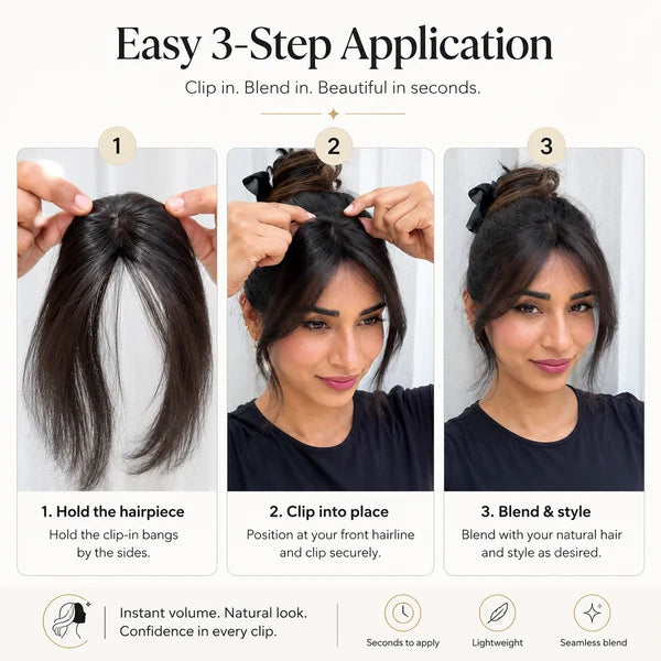 Curtain Bangs Hair Topper