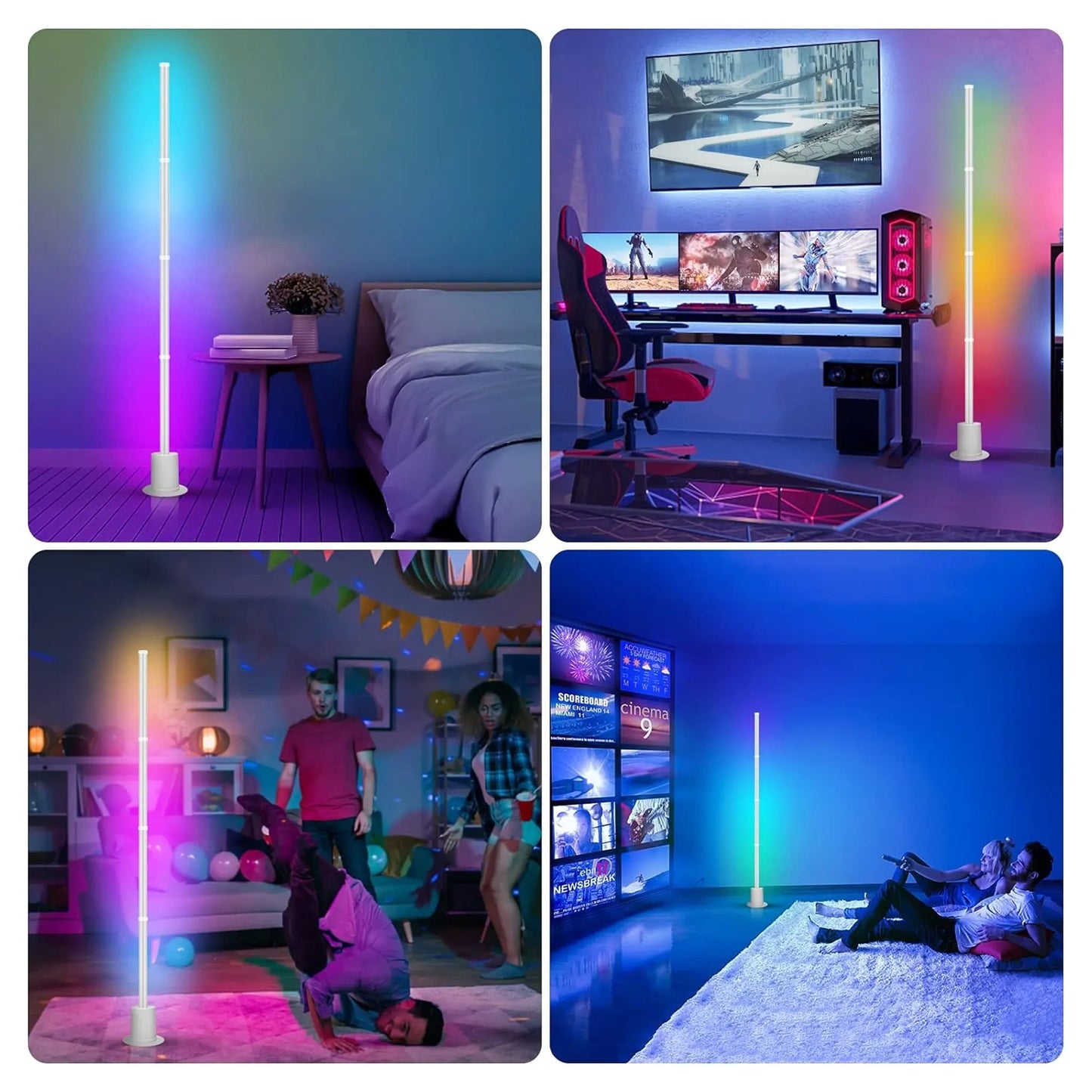 RGB Corner Floor Lamp Light