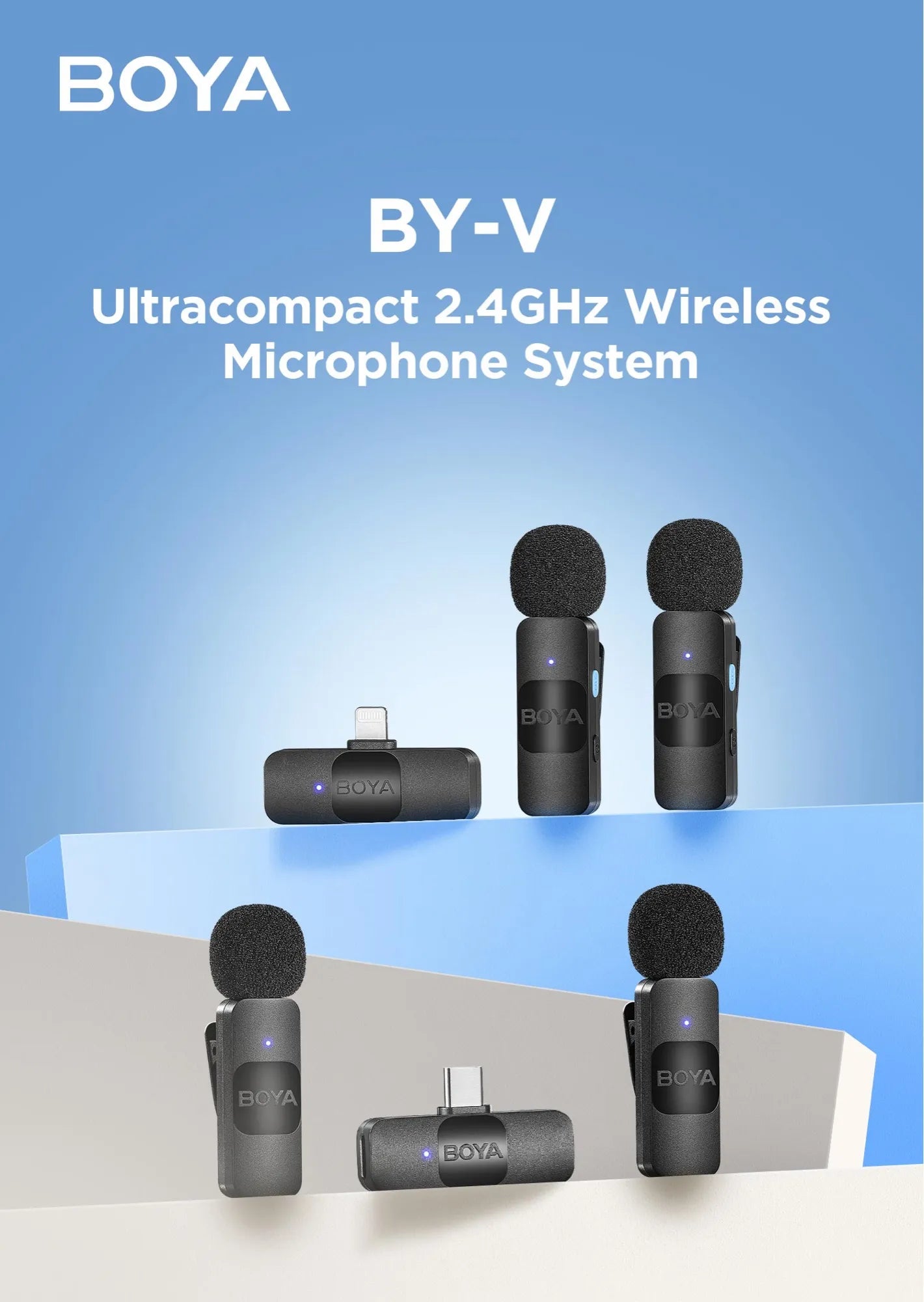 BOYA BY-V2 Dual Person Wireless Microphone