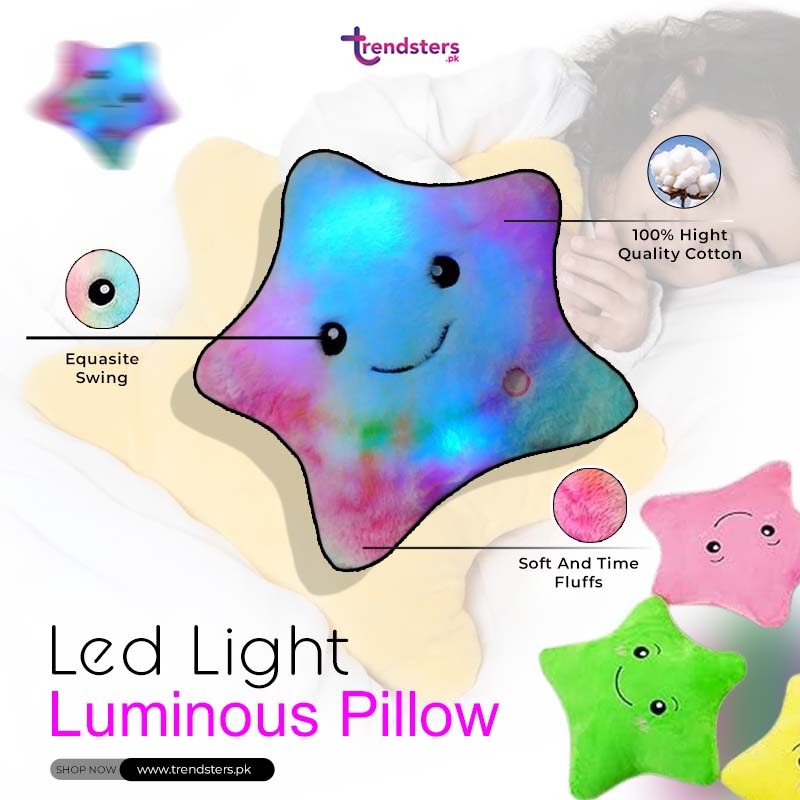 Led Light Star Pillow