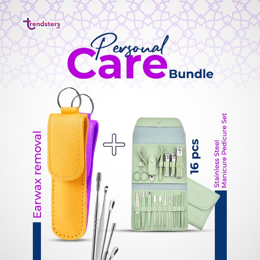 Personal Care Bundle Earwax Kit+16 Pcs Manicure Pedicure Set