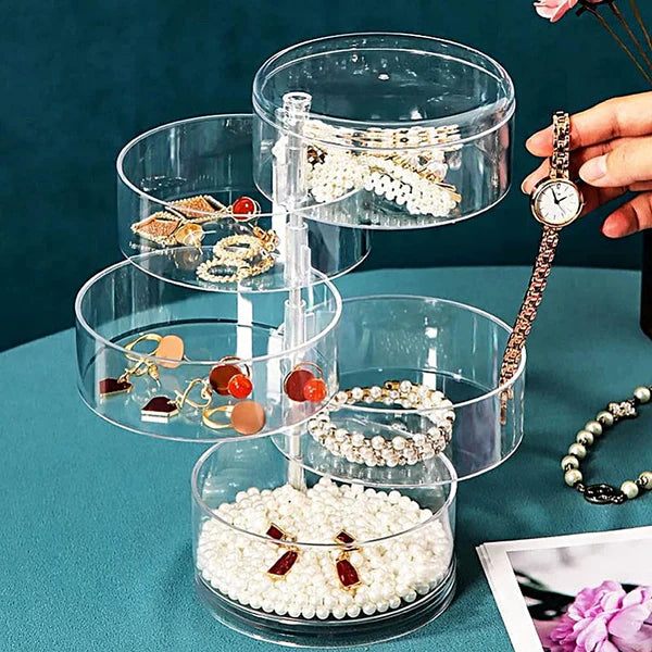 360 Degree Jewelry Organizer Storage Box (4 Layers)