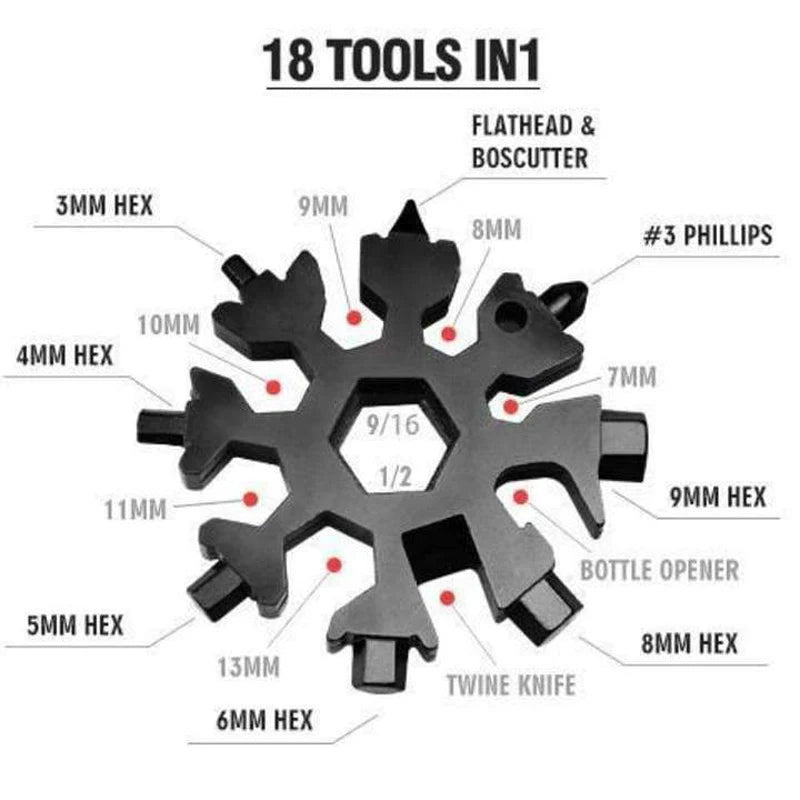 18-In-1 Snowflakes Multi-Tool