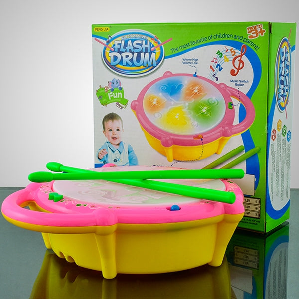 Multi Colored Flash Drum Toy Set For Kids