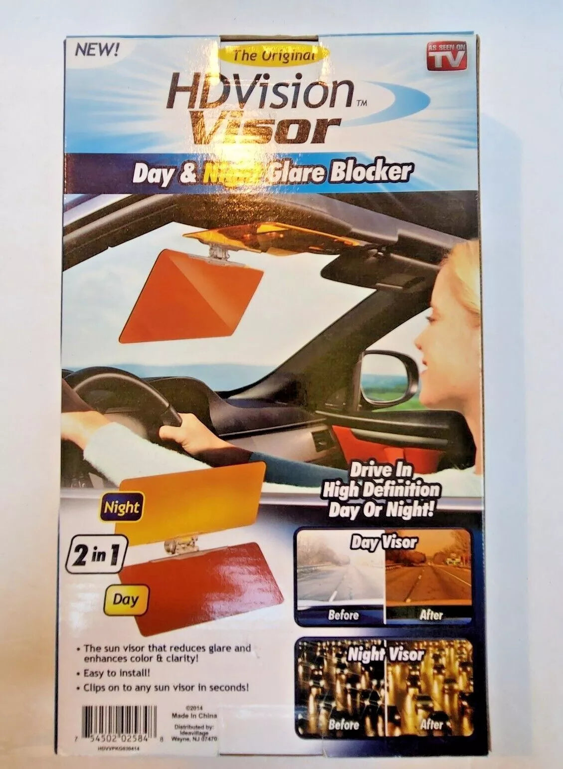 HD Vision Visor Day & Night Glare Blocker