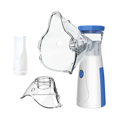 Portable Ultrasonic Nebulizer Kit - 2 Masks for Kids and Adults (Cell and Type-C Operated)