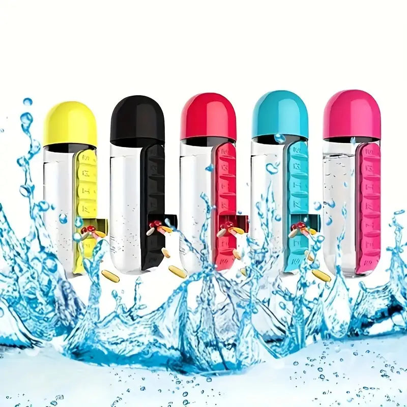 Daily Pill Box Organizer Bottle