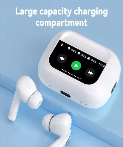 Smart Touch Screen Earpods Pro with Noise Cenca ANC / ENC  (Extreem Quality)