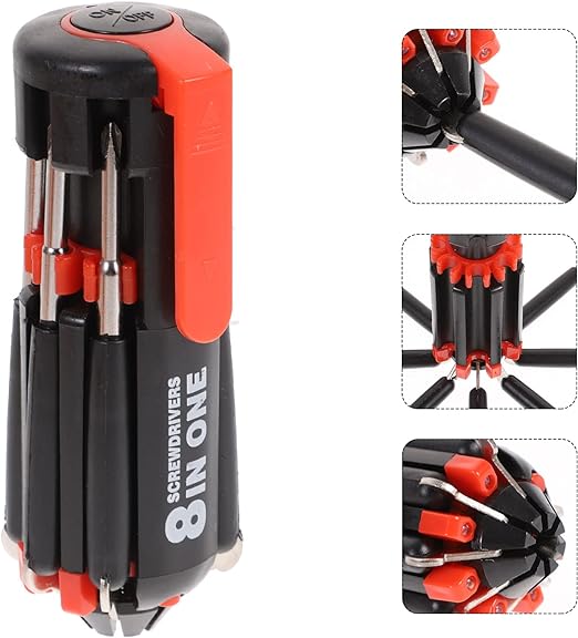LED 8 in 1 Professional Mini Screwdriver