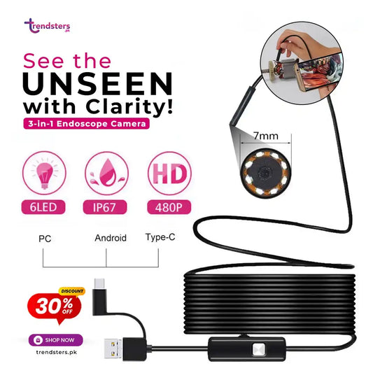 3-in-1 Endoscope Camera