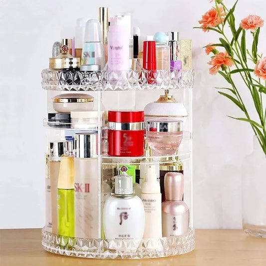 360 Degree Rotating Height Adjustable Organizer for Jewelry & Cosmetics