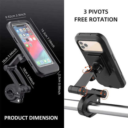 360 Rotation Waterproof Bike Phone Case