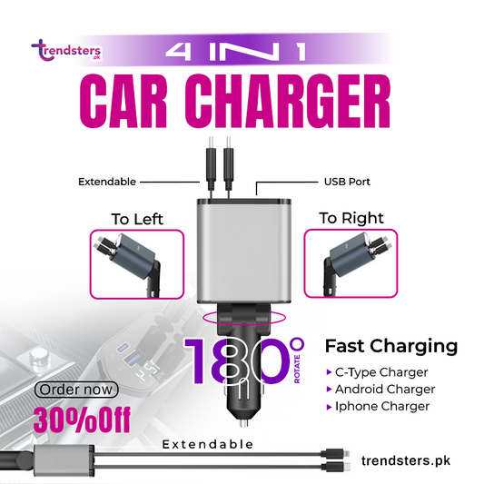 120W 4 in 1 Car charger