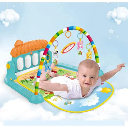 Huanger 3 In 1 Baby Play Gym Mat with Piano Music