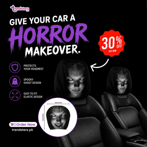 Ghost Face Headrest Covers