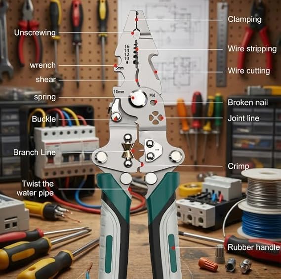 Foldable Wire Stripping Plier