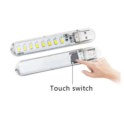 Mini Portable LED USB Book Reading Night Light Touch Sensor Switch