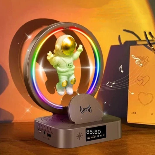 Led Astronaut Atomsphere Lamp Speaker And Wireless Charger