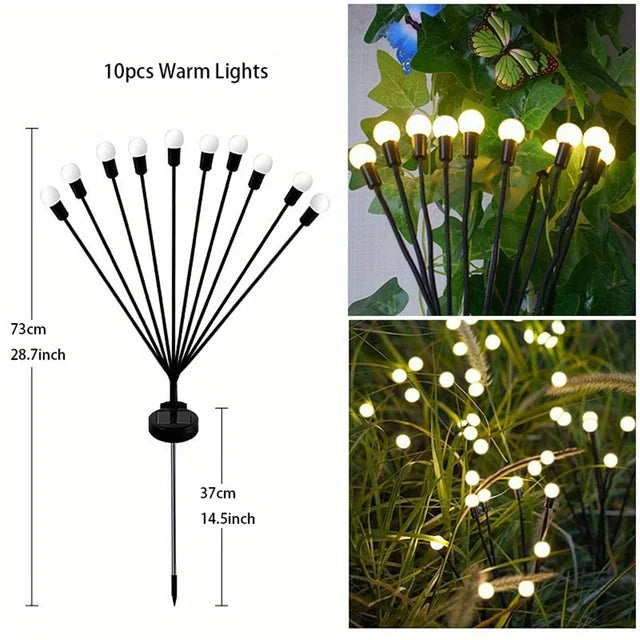 LED Firefly Lights Solar Powered (10 LEDs)
