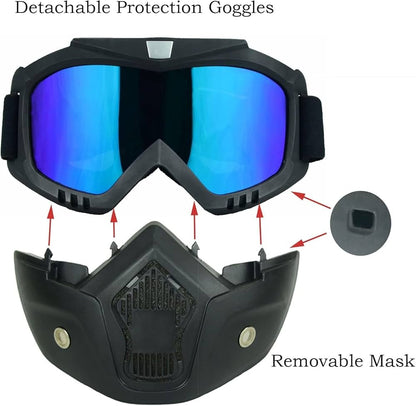 Bike Face Mask Goggles Stylish Design