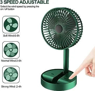 Portable Rechargeable Low Noise Telescopic Fan