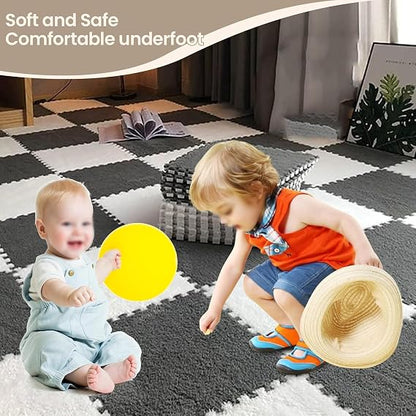 Plush Puzzle Foam Floor Mat