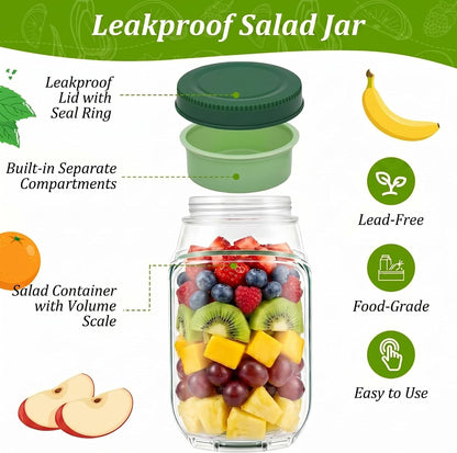 On the Go Salad Jar