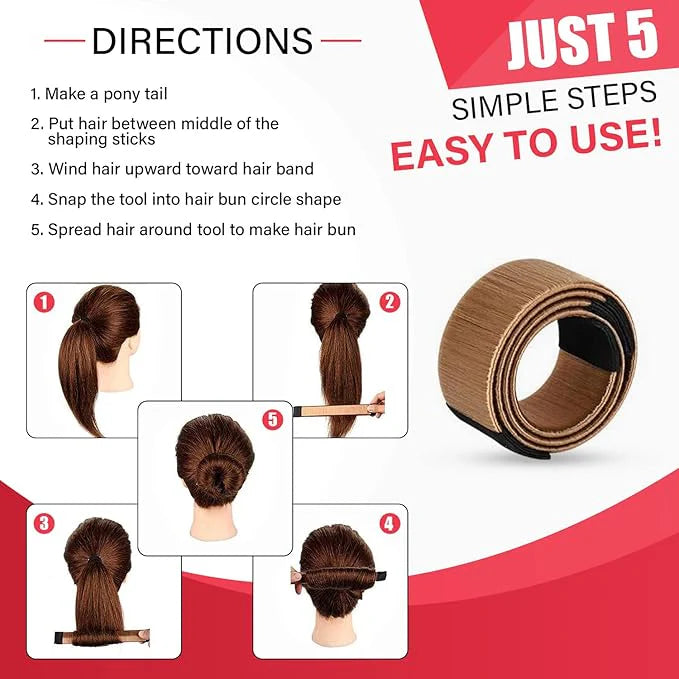 Hair Bundle Hair Bun Maker+Hair wax Stick