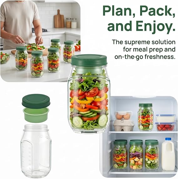 On the Go Salad Jar