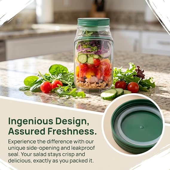 On the Go Salad Jar