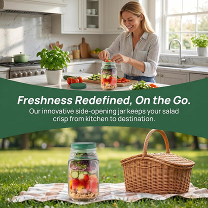 On the Go Salad Jar