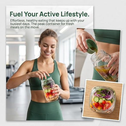 On the Go Salad Jar