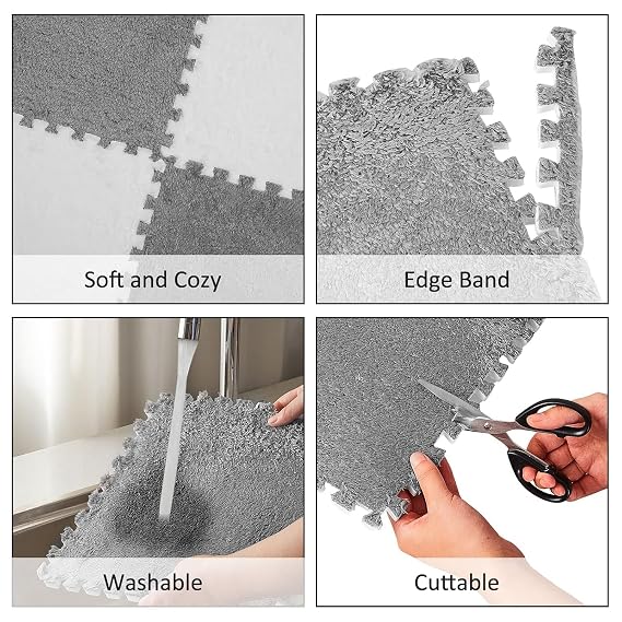 Plush Puzzle Foam Floor Mat