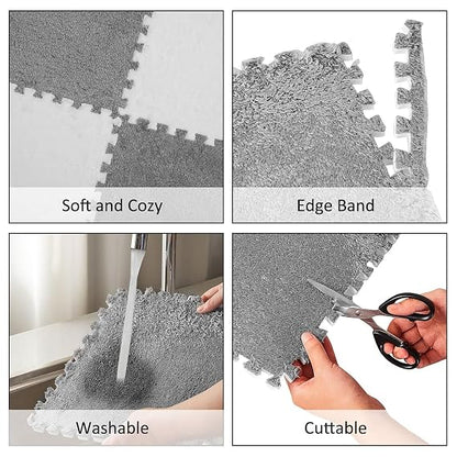 Plush Puzzle Foam Floor Mat