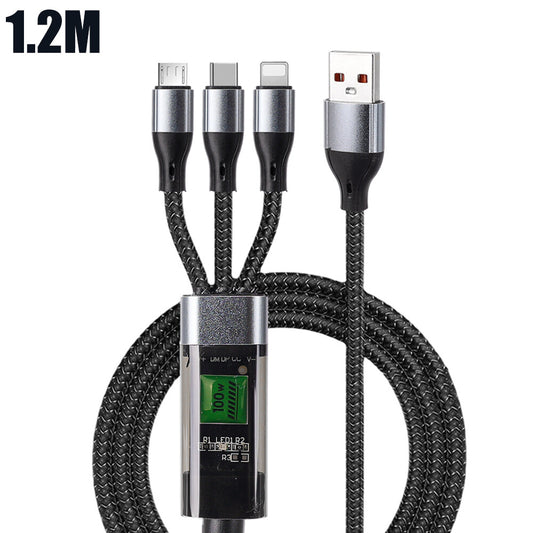 100W 3-in-1  Charging Cable