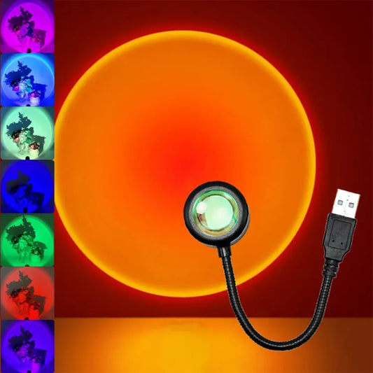 LED Rainbow neon light projector