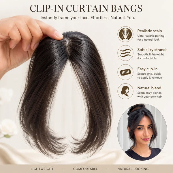 Curtain Bangs Hair Topper