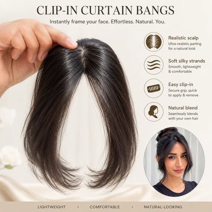Curtain Bangs Hair Topper