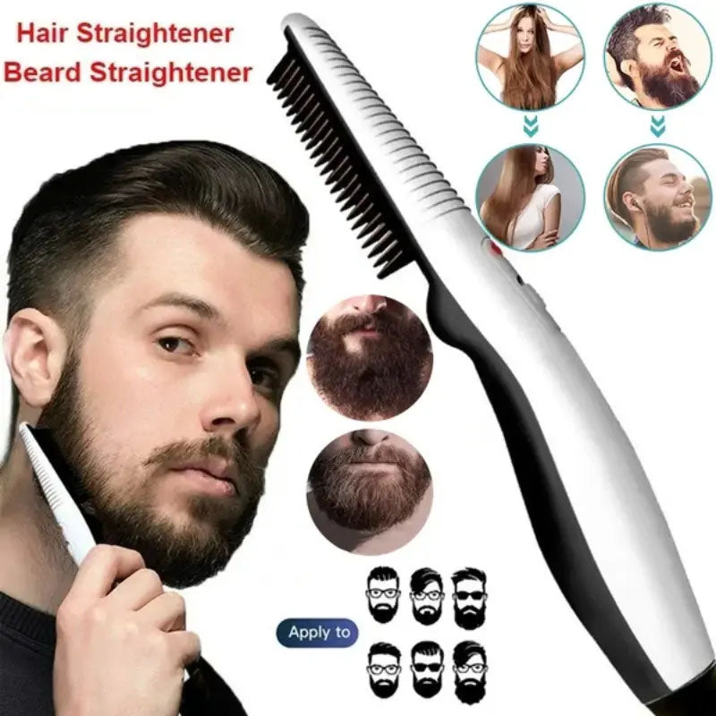 Cordless Hair & Beard Straightener Comb