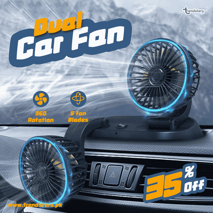 Dual Head Car Fan