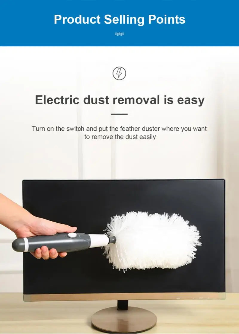 360 degree rotatable dust duster USB charging desktop duster