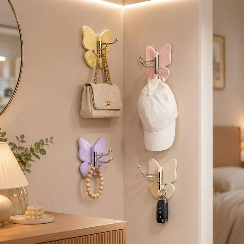 Rotatable Butterfly Wall Hooks